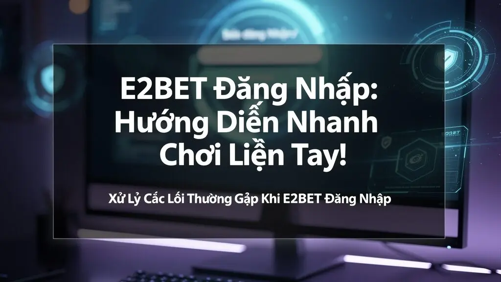 E2BET Đăng Nhập: Hướng Dẫn Nhanh Chơi Liền Tay!